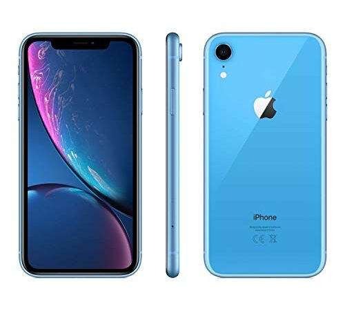 Apple iPhone XR, 64GB, Blue - Fully Unlocked (Renewed)