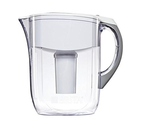 Brita Grand Water Filter Pitcher, with 1 Standard Filter, White, 10 Cup