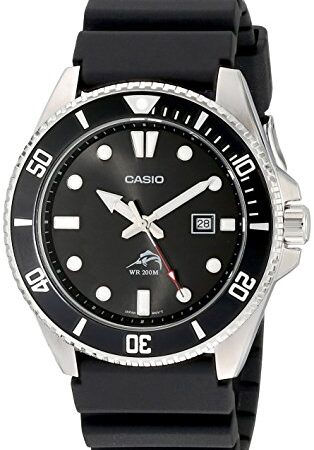 Casio Men's MDV106-1A Black Analog Anti Reverse Bezel Watch