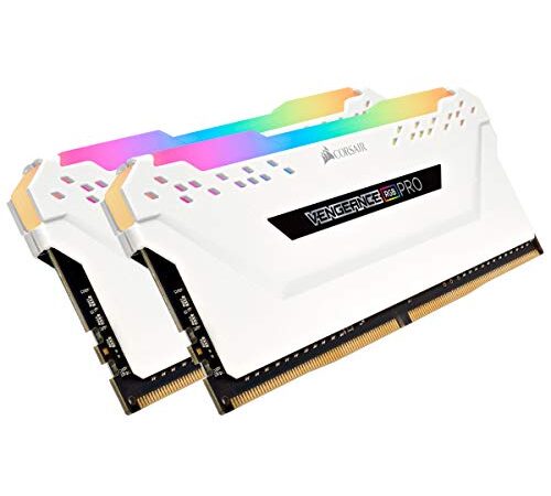 Corsair Vengeance RGB Pro 32GB (2x16GB) DDR4 3200 (PC4-25600) C16 Desktop Memory – White