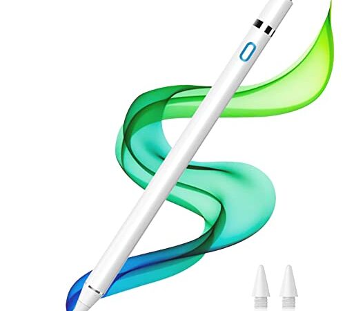 Elaxi Stylus Pencil Compatible for Apple iPad, Active Pen with Palm Rejection, Tilting Detection, Compatible with iPad Pro (11/12.9 Inch), iPad 6/7/8th Gen, iPad Air 3rd/4th/5th Gen, iPad Mini 5th Gen