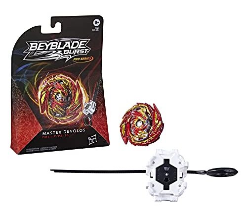 Hasbro Beyblade Burst Pro Series Master Devolos Spinning Top Starter Pack -- Balance Type Battling Game Top with Launcher Toy, F4548