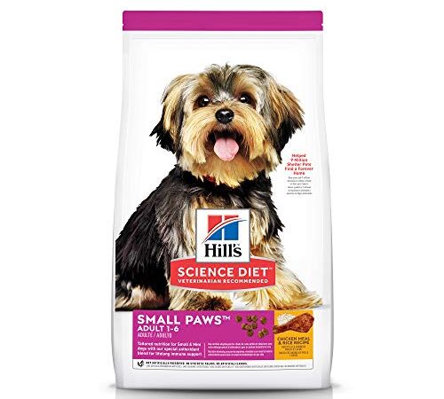 Hill's Science Diet Adult Small Paws Dry Dog Food, Chicken Meal & Rice Recipe, 4.5 lb Bag