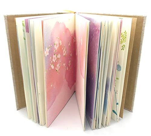 Siixu Colorful Blank Journal Notebook, Hardcover Unlined Personal Diary to Write in for Women and Girls, Pretty Notepad for Writing, Unique Unruled Paper Design, 5.3 x 7.2 in, 192 Pages