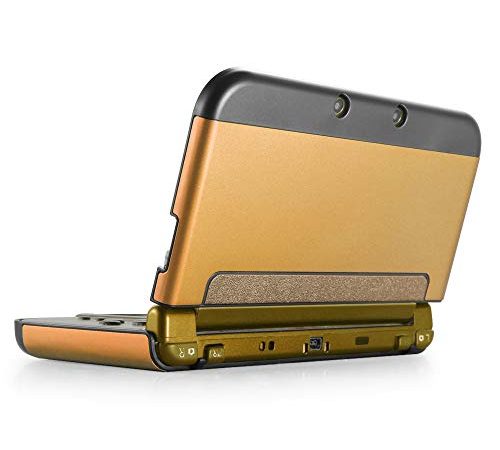 TNP Case Compatible with [ NEW Nintendo 3DS XL LL 2015 ], Gold - Plastic + Aluminum Full Body Protective Snap-on Hard Shell Skin Case Cover New Modified Hinge-less Design
