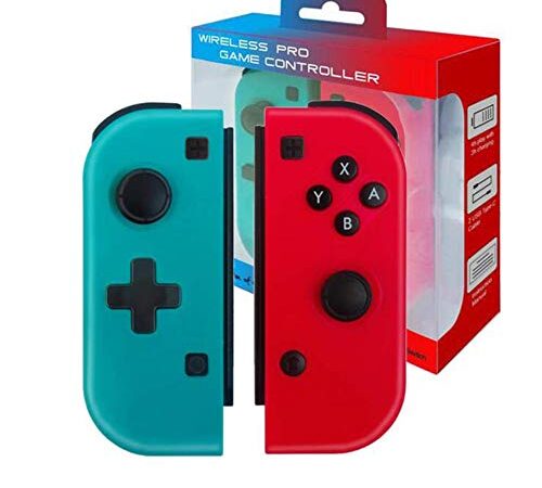 Wireless Bluetooth Controller For Nintendo Switch,Mini Joystick For Nintendo Switch Console,Remote Pro Controller Gamepad Joypad,Compatible With Switch Joycon,Red(R) & Blue(L),Non-Original