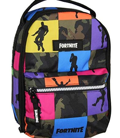 Fortnite Dance and Emote Multiplier Camo Lunch Box Bag, Camo, One Size