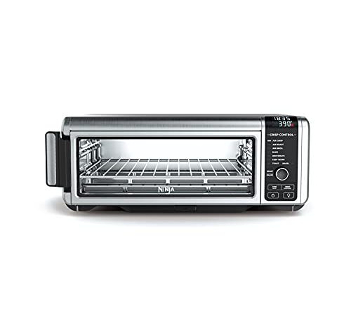 Ninja Foodi 8-in-1 Digital Air Fry Oven, Large Toaster Oven, Flip-Away For Storage, Dehydrate, Keep Warm, 1800 Watts, Stainless (SP101C) – Canadian Version