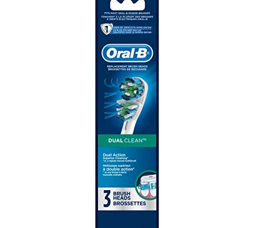 Oral-B Dual Clean Electric Toothbrush Replacement Brush Heads Refill, 3 Count