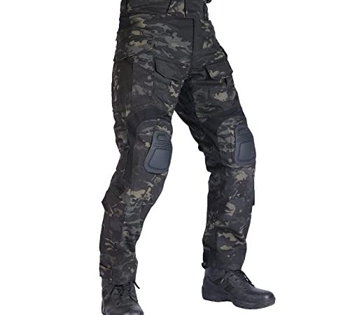 VOTAGOO G3 Combat Pants with Knee Pads Tactical Military Trousers Hunting Multicam Pants for Men Rip-Stop Airsoft Gear