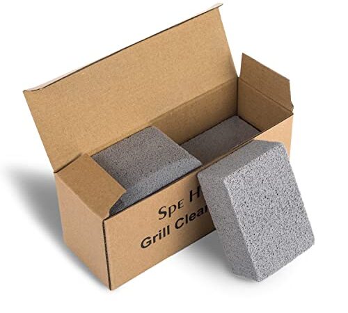 Grill Stone Cleaning Block Grill Brick Cleaning Stone Grill Cleaning Brick Block BBQ Grill Cleaner Brick Pumice Stone Cleaning-4 Pack