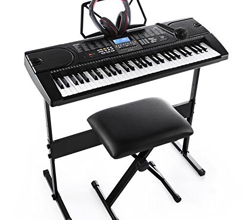 Joy 61-Key Electronic Keyboard Pack for Beginners, with Stand, Stool,Headphones and Power Supply (JK-61-KIT