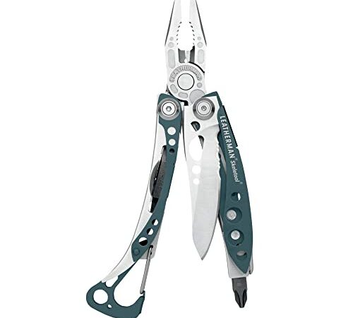 LEATHERMAN, Skeletool Lightweight Multitool with Combo Knife and Bottle Opener, Columbia Blue