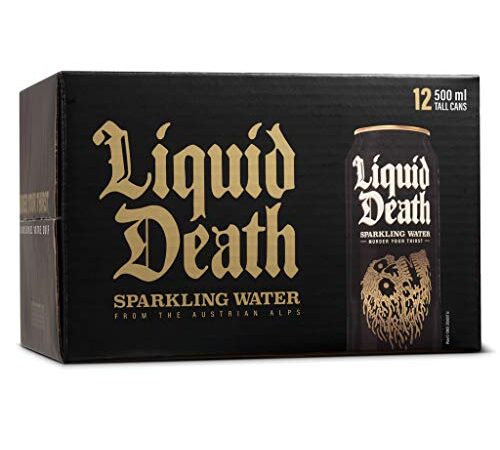 Liquid Death Sparkling Water, 500ml Tallboys (12-Pack)