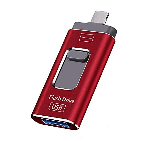 USB Flash Drive for iPhone 1TB Thumb Drive Photo Stick USB 3.0 Memory Stick Jump Drive Picture Stick Pen Drive for iPhone Android, PC External Storage - Red