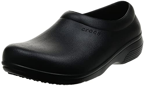 Crocs unisex adult On The Clock Work SlipOn Food Service Shoe, Black, 9 Women 7 Men US