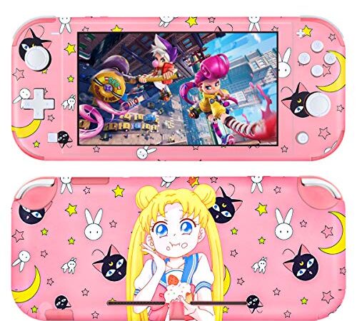 DLseego Switch Lite Skin Cute Girl Pattern Full Wrap Skin Protective Film Sticker Compatible with Nintendo Switch Lite-Pink