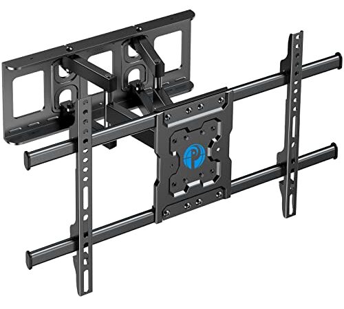 Full Motion TV Wall Mount Bracket Dual Articulating Arms Swivels Tilts Rotation for Most 37-75 Inch LED, LCD, OLED Flat Curved TVs, Holds up to 132lbs, Max VESA 600x400mm by Pipishell