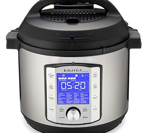 Instant Pot Duo Evo Plus 10-in-1 Pressure Cooker, Rice Cooker, Slow Cooker, Yogurt Maker, Sous Vide, Sauté, Food Warmer, Bake, Stock Pot, Steamer, Cookware Grade Stainless Steel Inner Pot, 6 Quart