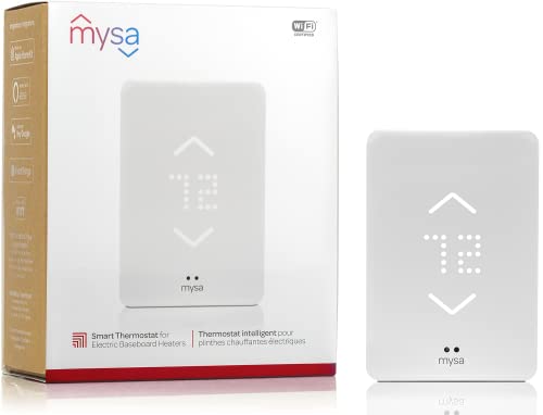 Mysa Smart Thermostat for Electric Baseboard Heaters and in-Wall Heaters | Connects with Smart Devices, Control Remotely, Pairs with WiFi or NFC, Easy Connection & Setup, Energy Saving