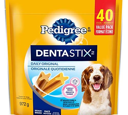 PEDIGREE DENTASTIX Oral Care Dog Treats for Medium Dogs - Original, 40 Sticks