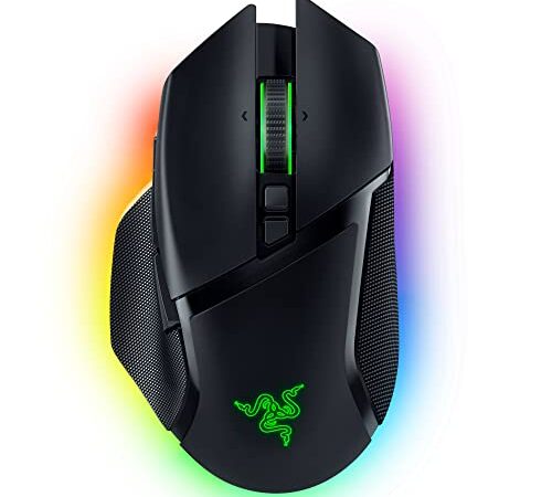 Razer Basilisk V3 Pro Customizable Wireless Gaming Mouse: Fast Optical Switches Gen-3 - HyperScroll Tilt Wheel - Chroma RGB - 11 Programmable Buttons - Focus Pro 30K Optical Sensor - Classic Black