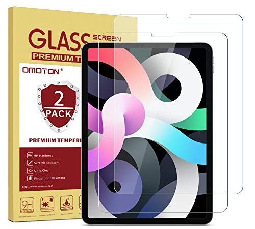 Screen Protector Compatible with iPad Air 5/ Air 4/ iPad Pro 11- OMOTON [2 Pack] Tempered Glass Compatible with iPad Air 5th 4th Generation 10.9 inch 2022 2020, iPad Pro 11