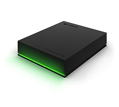 Seagate Game Drive for Xbox 4TB External Hard Drive Portable HDD - USB 3.2 Gen 1, Black with Built-in Green LED bar, Xbox Certified, 3 Year Rescue Services (STKX4000402)