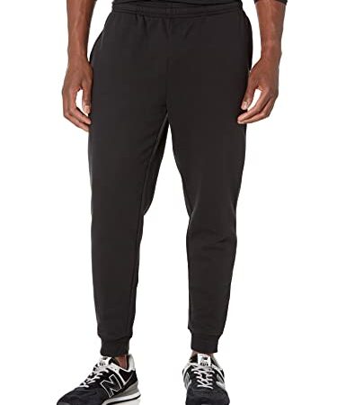 Amazon Essentials Men's Fleece Jogger Pant, Black, Large