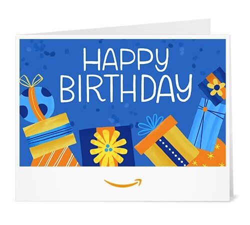 Amazon.ca Gift Card - Print - Happy Birthday Presents Print-at-Home Gift Card