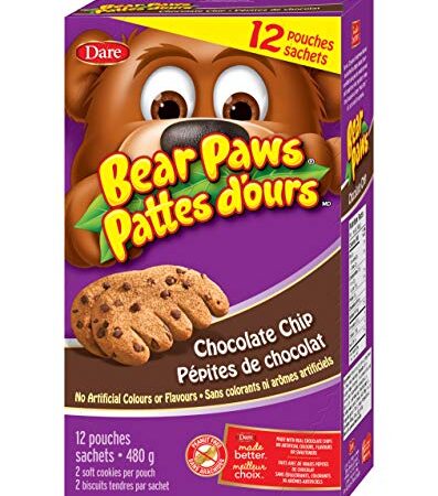 Bear Paws Chocolate Chip Cookies, 480g x 12 pouches