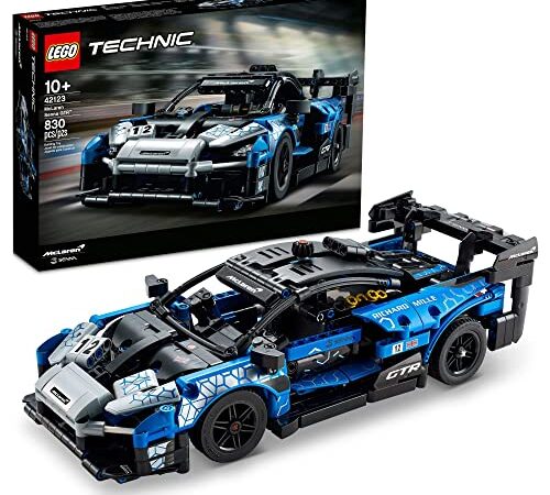 LEGO Technic McLaren Senna GTR 42123 Toy Car Model Building Kit; Build and Display an Authentic McLaren Supercar, New 2021 (830 Pieces)