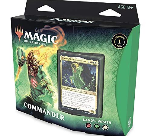 Magic: The Gathering Zendikar Rising Commander Deck – Land's Wrath | 100 Card Ready-to-Play Deck | 1 Foil Commander | Red-Green-White