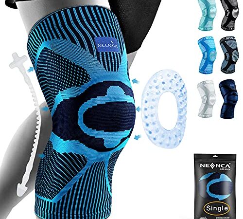 NEENCA Professional Knee Brace, Compression Knee Sleeve with Patella Gel Pad & Side Stabilizers, Knee Support Bandage for Pain Relief, Medical Knee Pad for Running, Workout, Arthritis, Joint Recovery