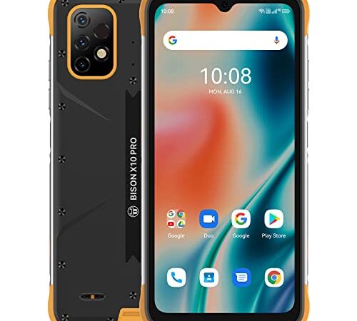 UMIDIGI Bison X10 PRO Rugged Unlocked Cell Phones, IP69K Rating Waterproof and Dustproof Smartphone, Android 11 NFC, 6.53 inch FHD Screen, 6150mAh Battery (Bison X10 PRO 4+128G, Supersonic Yellow)