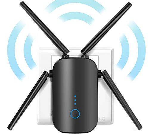 WiFi Booster WiFi Extender 1200Mbps WiFi Range Extender up to 8000sq.ft and 35 Devices, WiFi Signal Booster Wireless Internet Extender Repeater WPS