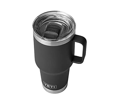 YETI Rambler 30 oz Travel Mug, Stainless Steel, Vacuum Insulated with Stronghold Lid, Black