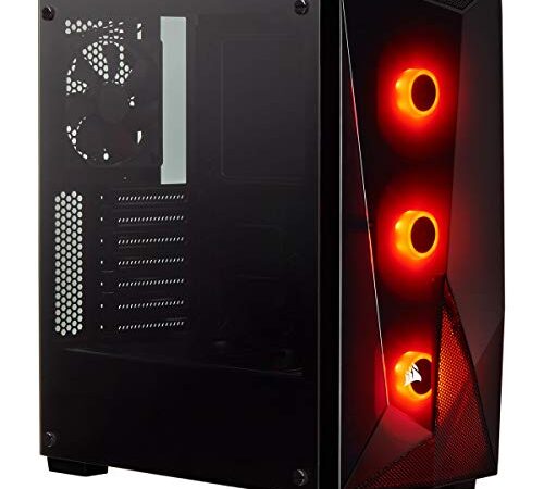 Corsair Carbide Series Spec-DELTA RGB Tempered Glass Mid-Tower ATX Gaming Case Black Cases CC-9011166-WW, Temprered Glass