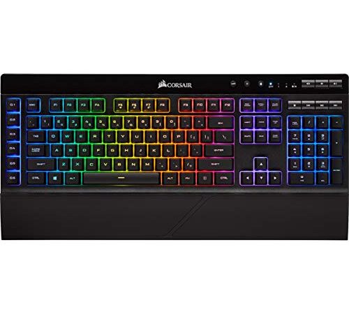 Corsair K57 RGB Wireless Gaming Keyboard with Slipstream Wireless Technology, Backlit RGB LED, Black