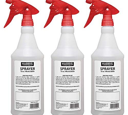 Harris Value Spray Bottles, 3 Pack All-Purpose with Pressurized Sprayer and Adjustable Nozzle…