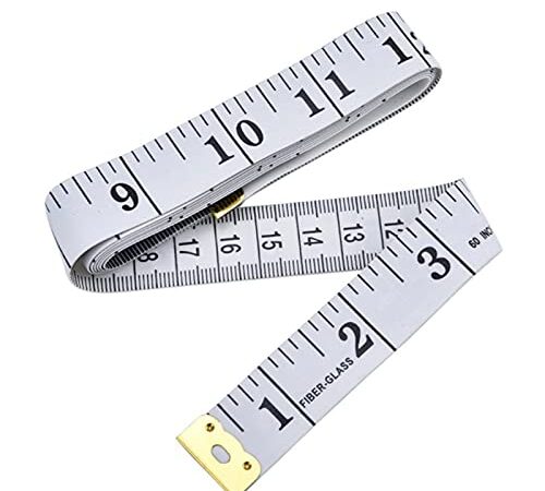 Body Measuring Tape, 1.5m Dual Sided Tape Measure for Body Measuring, Soft Measuring Tape Ruler for Fabric Tailor and Sewing, White