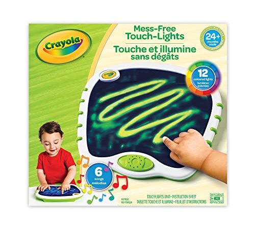 Crayola My First Touch Lights,for Toddlers, Mess-Free Portable Drawing Board, Art Supplies, for Girls and Boys, Gift for Boys and Girls, Kids, Ages 3, 4, 5,6 and Up, Holiday Gifting, Stocking Stuffers, Arts and Crafts(packaging might vary)