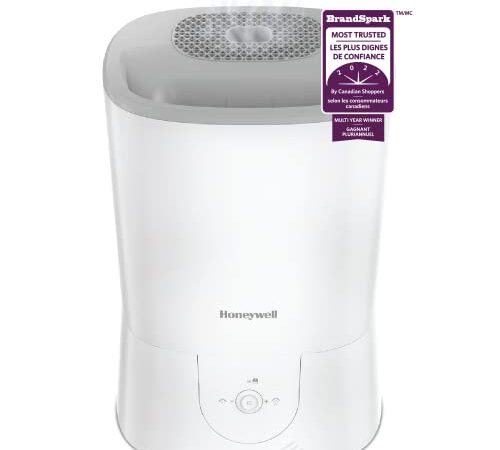 Honeywell HWM440WC Top Fill Easy to Care Warm Mist Humidifier, White, with Essential Oil Cup, Auto Shut-Off, Warm Visible Mist