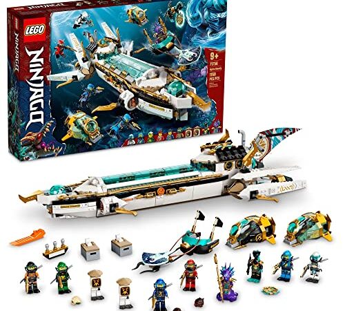 LEGO NINJAGO Hydro Bounty 71756 Building Kit; Submarine Toy Featuring NINJAGO Kai and Lloyd; New 2021 (1,159 Pieces)