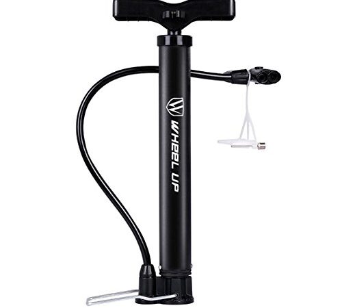 Portable Bike Floor Pump Automatically Reversible Presta & Schrader Valves Mini Bicycle Air Pump 120PSI with Multifunction Ball Needle