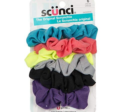 Scunci 6pc Assorted Bright scrunchies