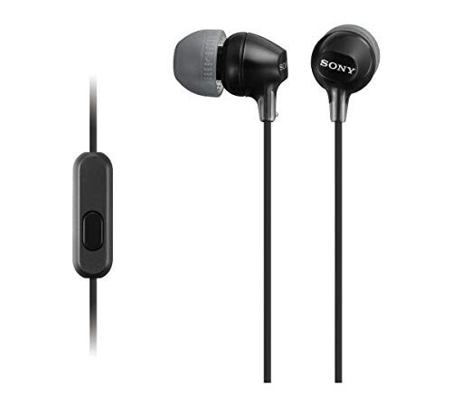 Sony MDREX15AP/B In-Ear Headphones With Microphone (Black)