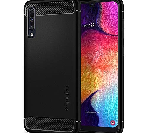 Spigen Rugged Armor Works with Samsung Galaxy A50 Case (2019)/ Galaxy A50s/A30s - Matte Black