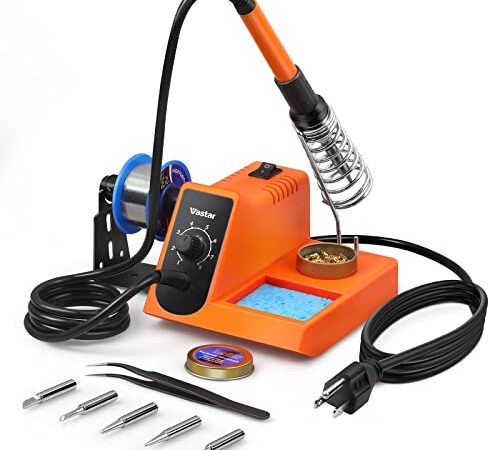 Vastar Soldering Iron, Soldering Iron Station, Anti-Static Soldering Iron Station Kit with On-Off Switch Temperature Adjustable