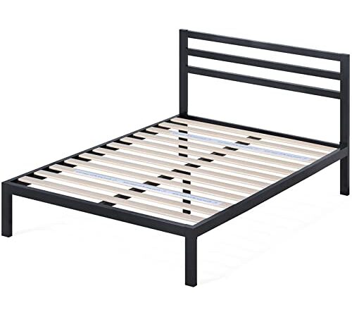 ZINUS Arnav Metal Platform Bed Frame with Headboard / Wood Slat Support / No Box Spring Needed / Easy Assembly, Queen